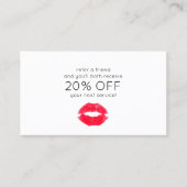 Carte De Référencement Guide du client pour les lèvres de baiser mignonne (Devant)