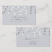 Carte De Référencement Guirlande lumineuse moderne argentée Référer un am (Devant / Derrière)