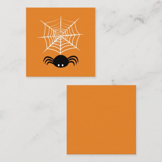 Carte De Référencement Halloween Spider Web (Devant / Derrière)