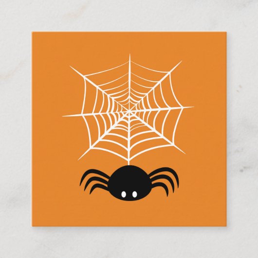 Carte De Référencement Halloween Spider Web (Devant)
