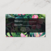 Carte De Référencement Hibiscus floral hawaïen tropical aiguiller un ami (Dos)