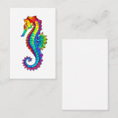 Carte De Référencement Hippocampe polygonal arc-en-ciel (Devant / Derrière)