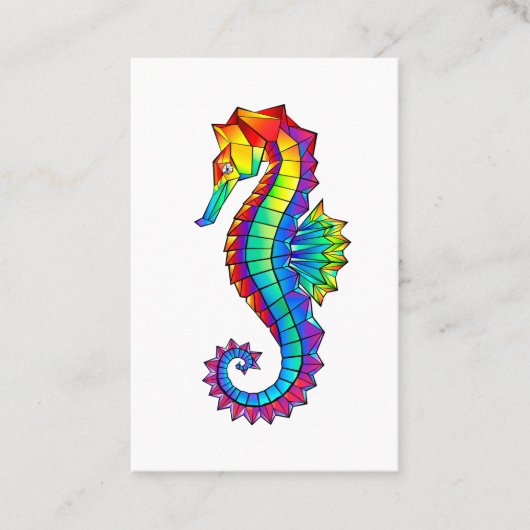 Carte De Référencement Hippocampe polygonal arc-en-ciel (Devant)