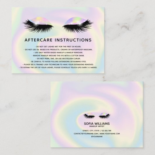 Carte De Référencement Holographie éclats Belle OEil (Devant / Derrière)