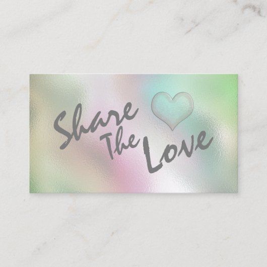 Carte De Référencement Holographie minimaliste simple et moderne (Devant)