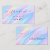 Carte De Référencement Holographie professionnelle tendance (Devant / Derrière)