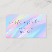 Carte De Référencement Holographie professionnelle tendance (Devant)