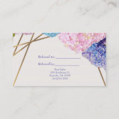Carte De Référencement Hydrangea & Gold Elegant Floral recommander un ami (Dos)