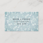 Carte De Référencement Ice Blue Bokeh (Devant)