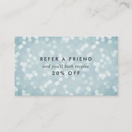 Carte De Référencement Ice Blue Bokeh (Devant)