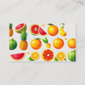 Carte De Référencement icônes de fruits tropicaux (Dos)