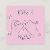 Carte De Référencement Illustration de mains mignonnes rose blush pour re (Devant)