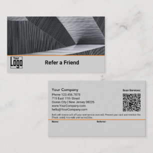 Carte De Référencement Image personnalisée classique Orange Accents Frien