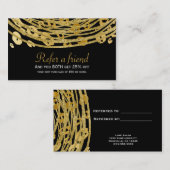 Carte De Référencement Impression guépard Golden Glam Exotique Parrainez (Devant / Derrière)
