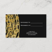 Carte De Référencement Impression guépard Golden Glam Exotique Parrainez (Dos)