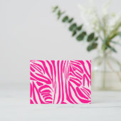 Carte De Référencement Impression zèbre rose (Debout devant)