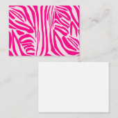 Carte De Référencement Impression zèbre rose (Devant / Derrière)