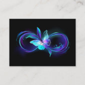 Carte De Référencement Infinité brillante avec papillon magique (Devant)