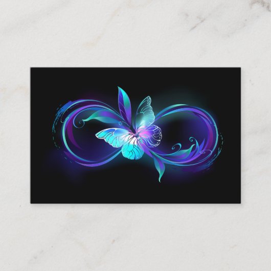 Carte De Référencement Infinité brillante avec papillon magique (Devant)