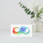 Carte De Référencement Infinity avec méduse arc-en-ciel (Debout devant)