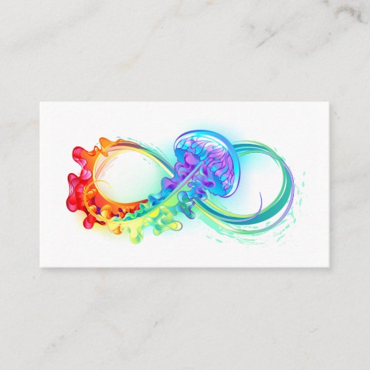 Carte De Référencement Infinity avec méduse arc-en-ciel (Devant)