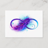 Carte De Référencement Infinity with purple feather (Devant)