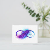Carte De Référencement Infinity with purple feather (Debout devant)