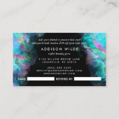 Carte De Référencement Iridescente Arc-en-ciel Encre d'alcool Noir modern (Dos)