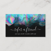 Carte De Référencement Iridescente Arc-en-ciel Encre d'alcool Noir modern (Devant)