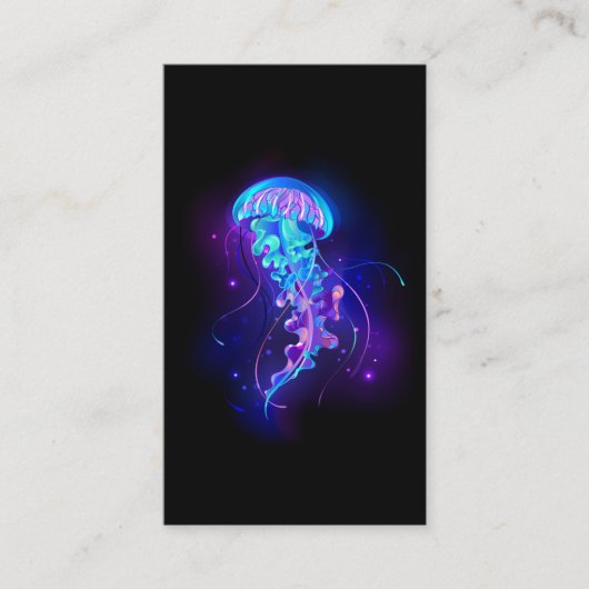 Carte De Référencement Jellyfish éclatante couleur (Devant)