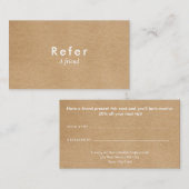 Carte De Référencement Kraft Rustique minimaliste moderne (Devant / Derrière)