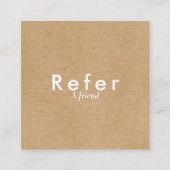 Carte De Référencement Kraft rustique simple et moderne (Devant)