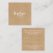 Carte De Référencement Kraft rustique simple moderne (Devant / Derrière)