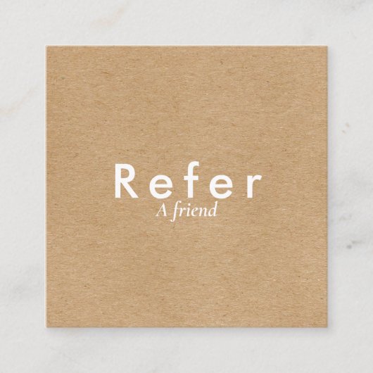 Carte De Référencement Kraft rustique simple moderne (Devant)