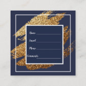 Carte De Référencement La conception moderne de bleu et d'or se réfèrent (Dos)