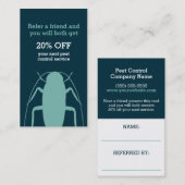 Carte De Référencement La lutte contre les parasites entretient le client (Devant / Derrière)