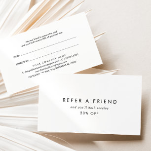 Carte De Référencement La typographie chic : un ami
