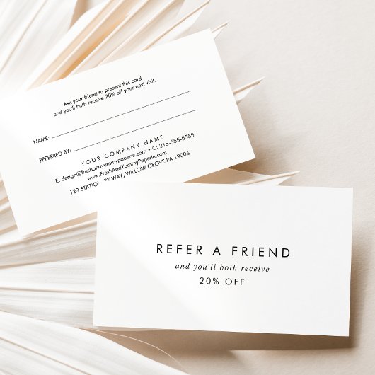Carte De Référencement La typographie chic : un ami