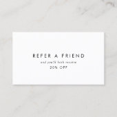 Carte De Référencement La typographie chic : un ami (Devant)