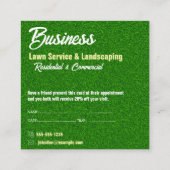 Carte De Référencement Landscaping Services | Lawn Care & Garden Design (Dos)