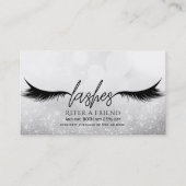 Carte De Référencement Lashes Eyelashes Extensions Argent aiguiller un am (Devant)