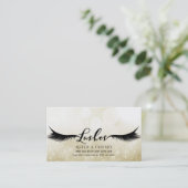 Carte De Référencement Lashes Eyelashes Extensions Gold aiguiller un ami (Debout devant)
