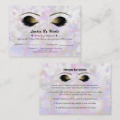 Carte De Référencement Lashes Iridescente Shimmer Lashes Référer Ami Afca (Devant / Derrière)