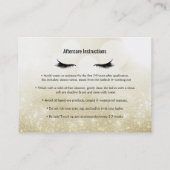 Carte De Référencement Lashes recommander un ami Instructions de suivi Go (Dos)