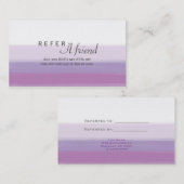 Carte De Référencement Lavande Purple Aquarelle Salon REFRIR UN AMI (Devant / Derrière)