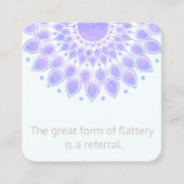 Carte De Référencement Lavender Lotus Flower Mandala Client Referendum (Devant)