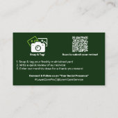 Carte De Référencement Lawn Care Logo Thank You Testimonial & Photo  (Dos)