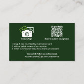 Carte De Référencement Lawn Care Thank You Testimonial & Photo  (Dos)