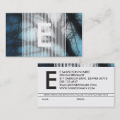 Carte De Référencement le monogramme harassé se réfèrent un ami (Devant / Derrière)