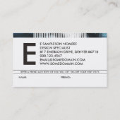 Carte De Référencement le monogramme harassé se réfèrent un ami (Dos)